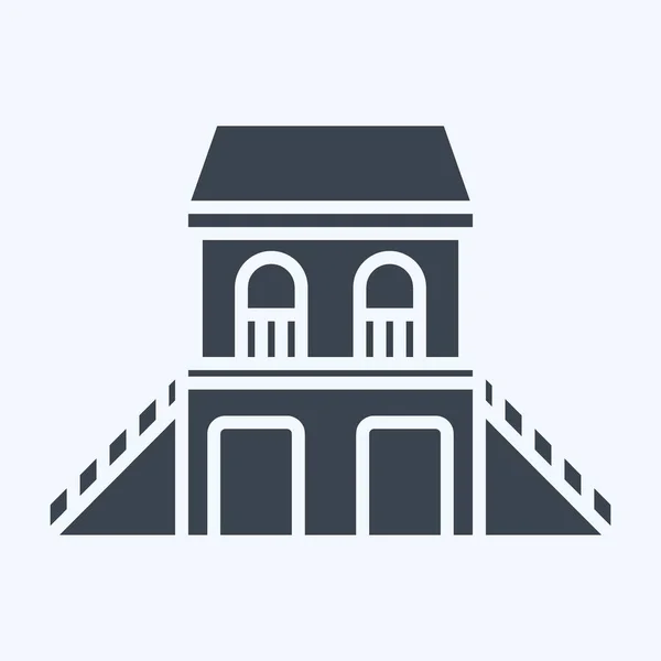 Icône Guest House Lié Symbole Logement Style Glyphe Conception Simple — Image vectorielle