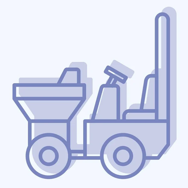 Ікона Дампера Пов Язаний Символом Будівельних Машин Два Тони Простий — стоковий вектор