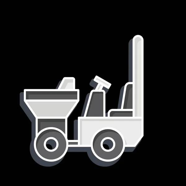 Εικονίδιο Dumper Που Σχετίζονται Σύμβολο Των Κατασκευαστικών Οχημάτων Γυαλιστερό Στυλ — Διανυσματικό Αρχείο