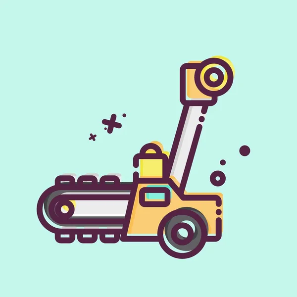 Icon Trencher Related Construction Vehicles Symbol Mbe Style Simple Design — Stock Vector