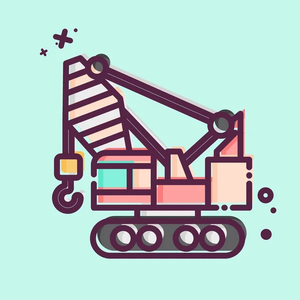 Icon Construction Crane Related Construction Vehicles Symbol Mbe Style Simple — Stock Vector