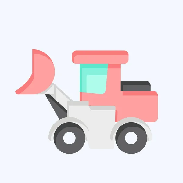 Icon Loader Truck Zusammenhang Mit Baufahrzeugen Symbol Flachen Stil Einfaches — Stockvektor