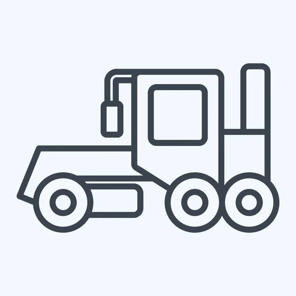 Icon Grader Relacionado Com Símbolo Veículos Construção Estilo Linha Design —  Vetores de Stock