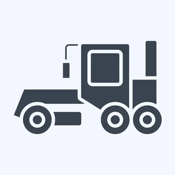 Icon Grader Relacionado Com Símbolo Veículos Construção Estilo Glifo Design — Vetor de Stock