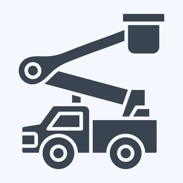 Icon Bucket Truck. related to Construction Vehicles symbol. glyph style. simple design editable. simple illustration