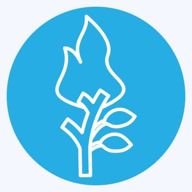 Simge Meşalesi. Tarih öncesi sembolle ilgili. Mavi gözlü. Basit dizayn edilebilir. Basit resimleme