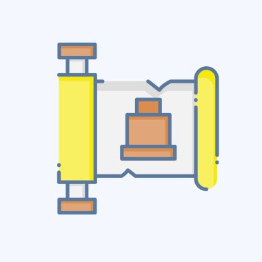 Simge Tarihi. Tarih öncesi sembolle ilgili. Karalama stili. Basit dizayn edilebilir. Basit resimleme