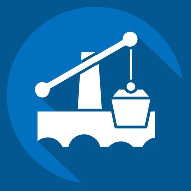 Simge sulama. Tarih öncesi sembolle ilgili. Uzun gölge tarzı. Basit dizayn edilebilir. Basit resimleme