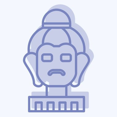 Simge Eseri. Tarih öncesi sembolle ilgili. İki ton stili. Basit dizayn edilebilir. Basit resimleme