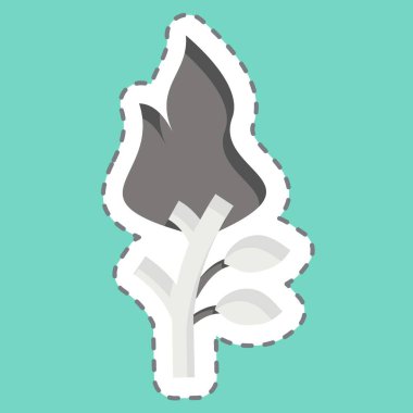 Etiket hattı Meşale 'yi kesti. Tarih öncesi sembolle ilgili. Basit dizayn edilebilir. Basit resimleme