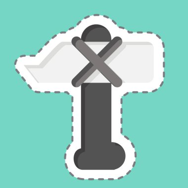 Çıkartma çizgisi silahı kesti. Tarih öncesi sembolle ilgili. Basit dizayn edilebilir. Basit resimleme