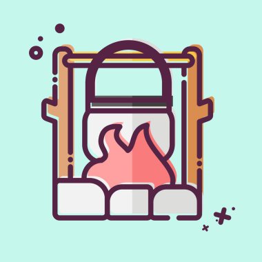 İkon Aşçılığı. Tarih öncesi sembolle ilgili. MBE tarzı. Basit dizayn edilebilir. Basit resimleme