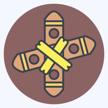 Simge Bumerang. Tarih öncesi sembolle ilgili. renk arkadaşı stili. Basit dizayn edilebilir. Basit resimleme