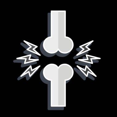 Simge birleşimi. Ortopedik sembolle ilgili. Parlak bir stil. Basit dizayn edilebilir. Basit resimleme