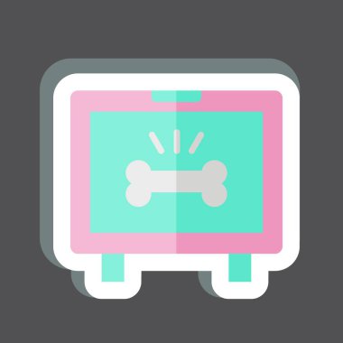 Çıkartma Monitörü. Ortopedik sembolle ilgili. Basit dizayn edilebilir. Basit resimleme