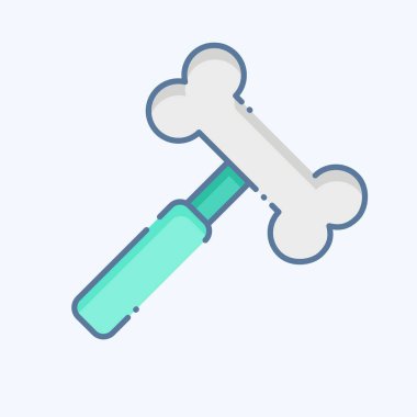 Simge Çekici. Ortopedik sembolle ilgili. Karalama stili. Basit dizayn edilebilir. Basit resimleme