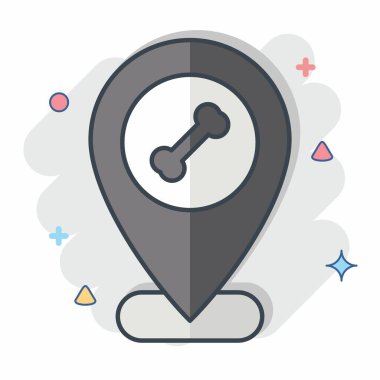 Simge tutucu. Ortopedik sembolle ilgili. Çizgi roman. Basit dizayn edilebilir. Basit resimleme