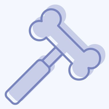 Simge Çekici. Ortopedik sembolle ilgili. İki ton stili. Basit dizayn edilebilir. Basit resimleme