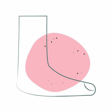 Simge Ayak. Ortopedik sembolle ilgili. Renkli Leke Biçimi. Basit dizayn edilebilir. Basit resimleme