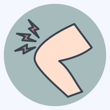 Simge Dizi. Ortopedik sembolle ilgili. renk arkadaşı stili. Basit dizayn edilebilir. Basit resimleme