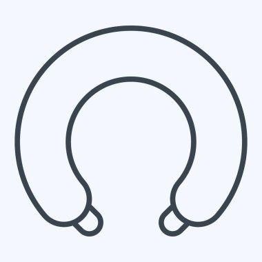 İkon Boyun Yastığı. Ortopedik sembolle ilgili. Sıra tarzı. Basit dizayn edilebilir. Basit resimleme