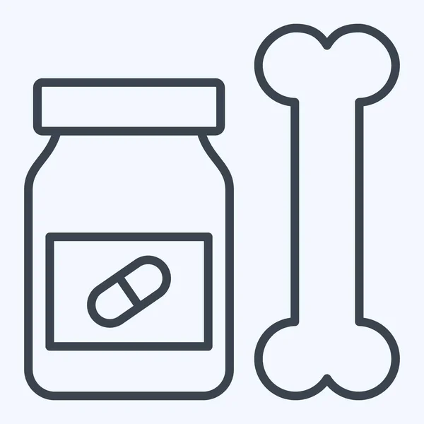 Icon Medicine Relacionado Con Símbolo Ortopédico Estilo Línea Diseño Simple — Vector de stock