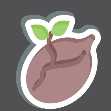 Çıkartma tohumu. Tarım sembolüyle ilgili. Basit dizayn edilebilir. Basit resimleme