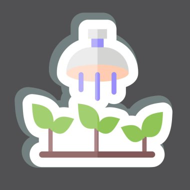 Etiket Sulama. Tarım sembolüyle ilgili. Basit dizayn edilebilir. Basit resimleme