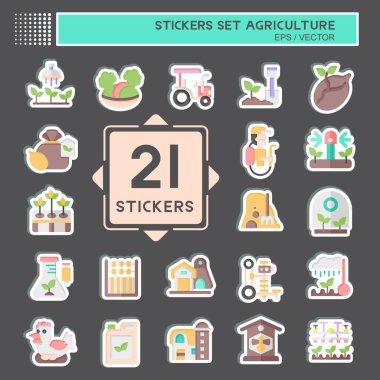 Çıkartma Tarım Ayarlı. Tarım sembolüyle ilgili. Basit dizayn edilebilir. Basit resimleme