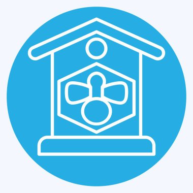 Simge Apiary. Tarım sembolüyle ilgili. Mavi gözlü. Basit dizayn edilebilir. Basit resimleme