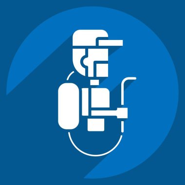 İkon böcek ilaçları. Tarım sembolüyle ilgili. Uzun gölge tarzı. Basit dizayn edilebilir. Basit resimleme