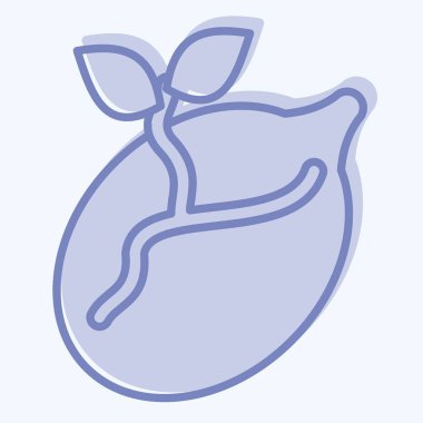 Simge tohumları. Tarım sembolüyle ilgili. İki ton stili. Basit dizayn edilebilir. Basit resimleme