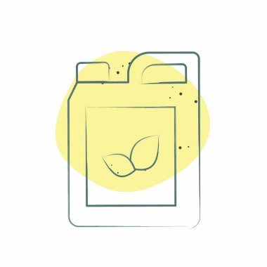 Simgesel Kimyasallar. Tarım sembolüyle ilgili. Renkli Leke Biçimi. Basit dizayn edilebilir. Basit resimleme