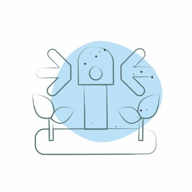 Simge sulama. Tarım sembolüyle ilgili. Renkli Leke Biçimi. Basit dizayn edilebilir. Basit resimleme