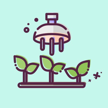 Simge Sulama. Tarım sembolüyle ilgili. MBE tarzı. Basit dizayn edilebilir. Basit resimleme