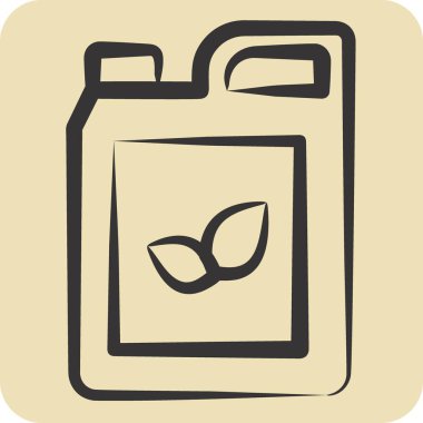 Simgesel Kimyasallar. Tarım sembolüyle ilgili. El çizimi tarzı. Basit dizayn edilebilir. Basit resimleme