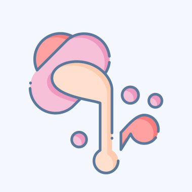 Simge Renk Yönetimi. Sanat ve Medya sembolüyle ilgili. Karalama stili. Basit tasarım düzenlenebilir