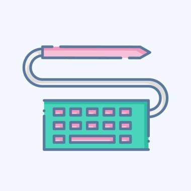 Simge Grafik Tasarımı. Sanat ve Medya sembolüyle ilgili. Karalama stili. Basit tasarım düzenlenebilir