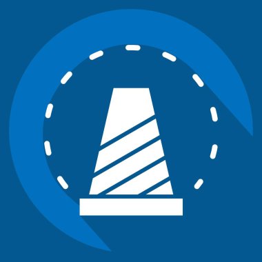 Yapım aşamasındaki simge. Sanat ve Medya sembolüyle ilgili. Uzun gölge tarzı. Basit tasarım düzenlenebilir