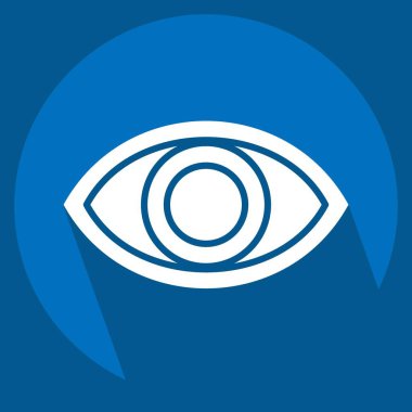 Simgesel Görsel Performans. Sanat ve Medya sembolüyle ilgili. Uzun gölge tarzı. Basit tasarım düzenlenebilir