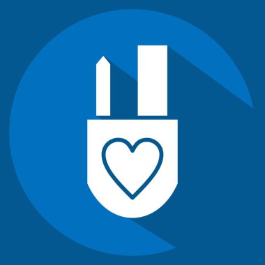 Simge Tasarım Araçları. Sanat ve Medya sembolüyle ilgili. Uzun gölge tarzı. Basit tasarım düzenlenebilir