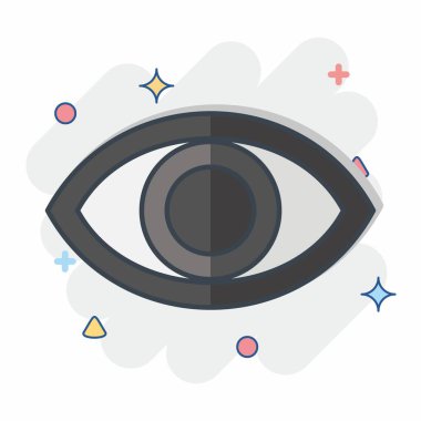 Simgesel Görsel Performans. Sanat ve Medya sembolüyle ilgili. Çizgi roman. Basit tasarım düzenlenebilir