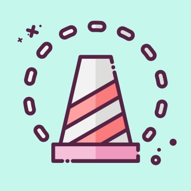 Yapım aşamasındaki simge. Sanat ve Medya sembolüyle ilgili. MBE tarzı. Basit tasarım düzenlenebilir