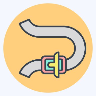 Simge Bükme. Yarış sembolüyle ilgili. renk arkadaşı stili. Basit dizayn edilebilir. Basit resimleme