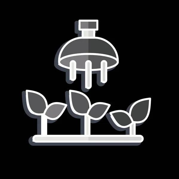 Icono Riego Relacionado Con Símbolo Agricultura Estilo Brillante Diseño Simple — Archivo Imágenes Vectoriales