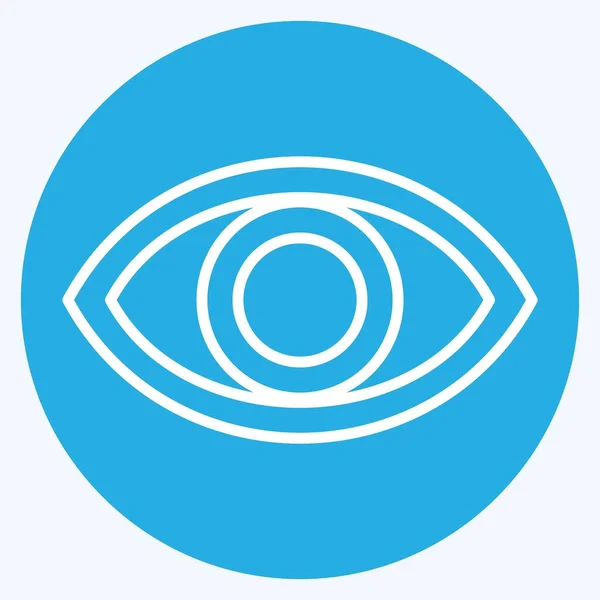Icône Performance Visuelle Lié Symbole Art Médias Style Yeux Bleus — Image vectorielle