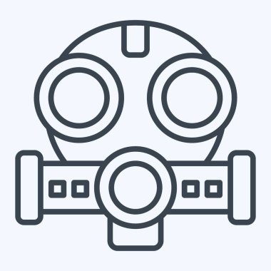 Simge Maskesi. Nükleer sembolle ilgili. Sıra tarzı. Basit dizayn edilebilir. Basit resimleme