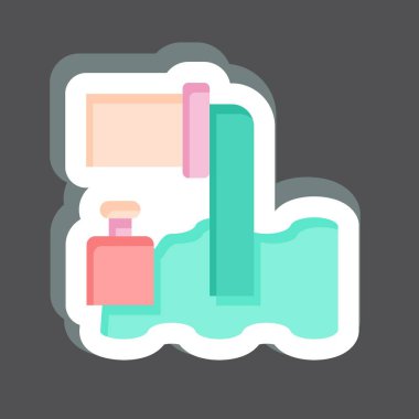 Etiket Kanalizasyon Borusu. Nükleer sembolle ilgili. Basit dizayn edilebilir. Basit resimleme