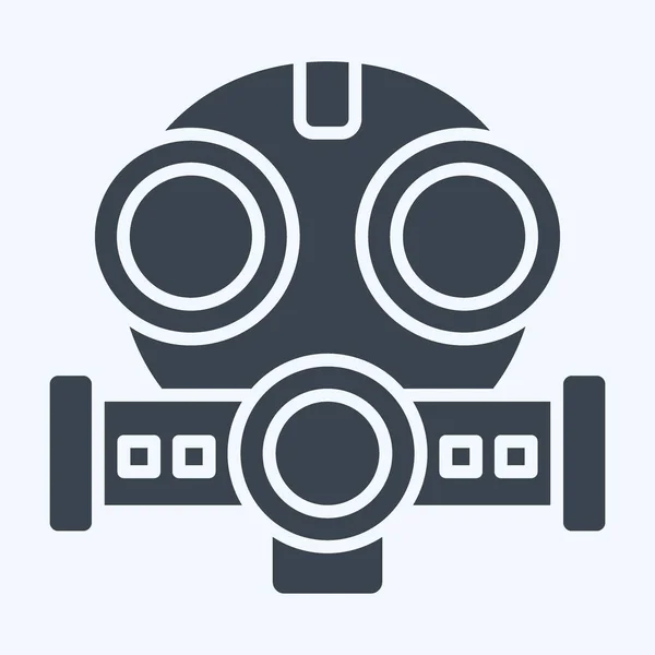 Иконная Маска Связано Nuclear Символом Стиле Глифа Простой Дизайн Редактируемый — стоковый вектор