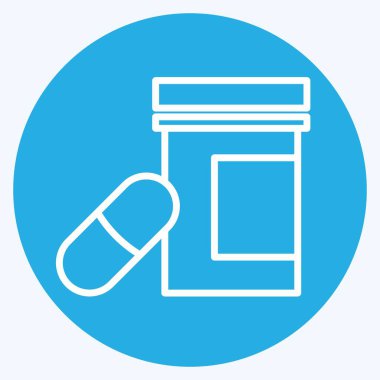 İkon reçeteli ilaçlar. Bağımlılık Sözlüğü sembolüyle ilgili. Mavi gözlü. Basit dizayn edilebilir. Basit resimleme